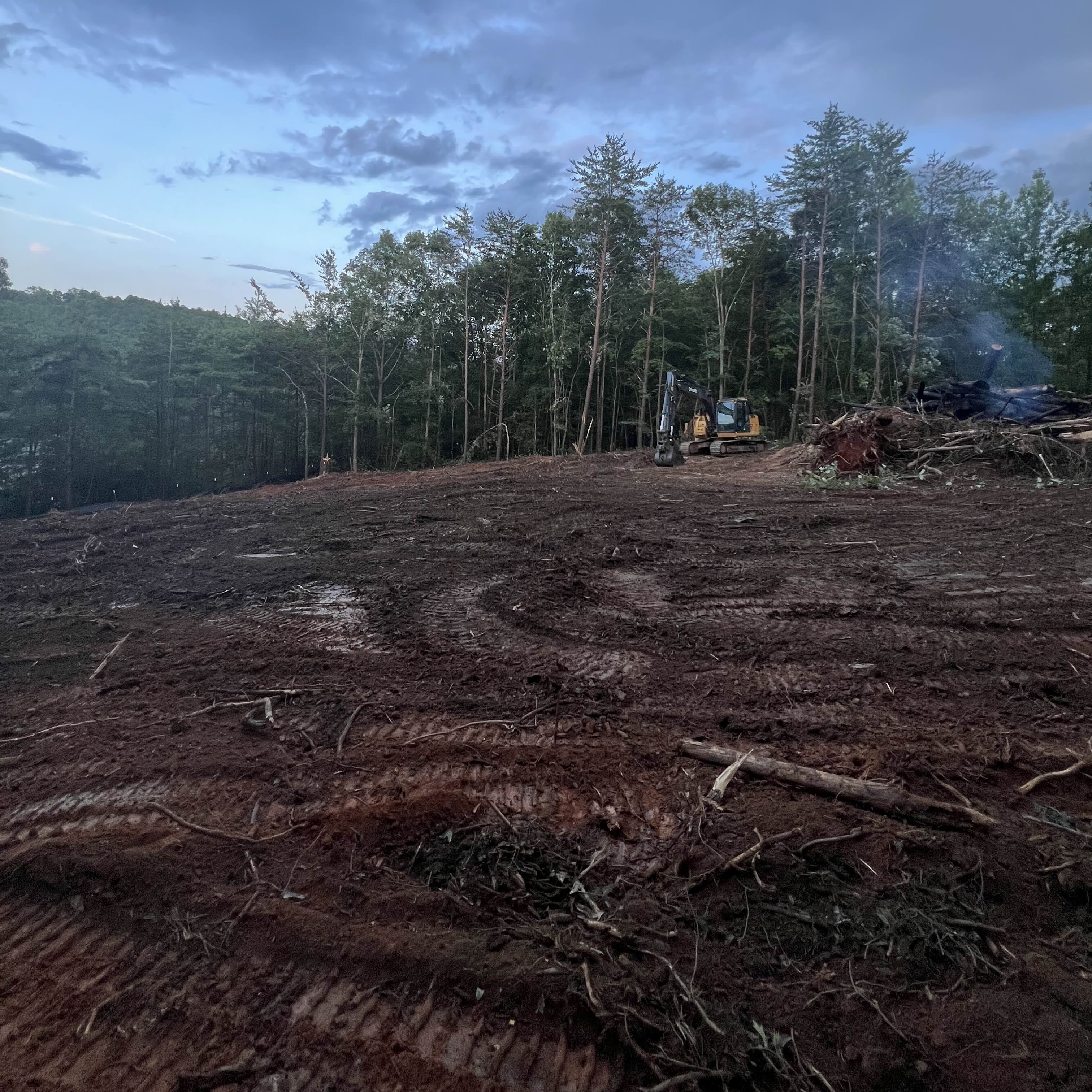 Cleared site ready for grading